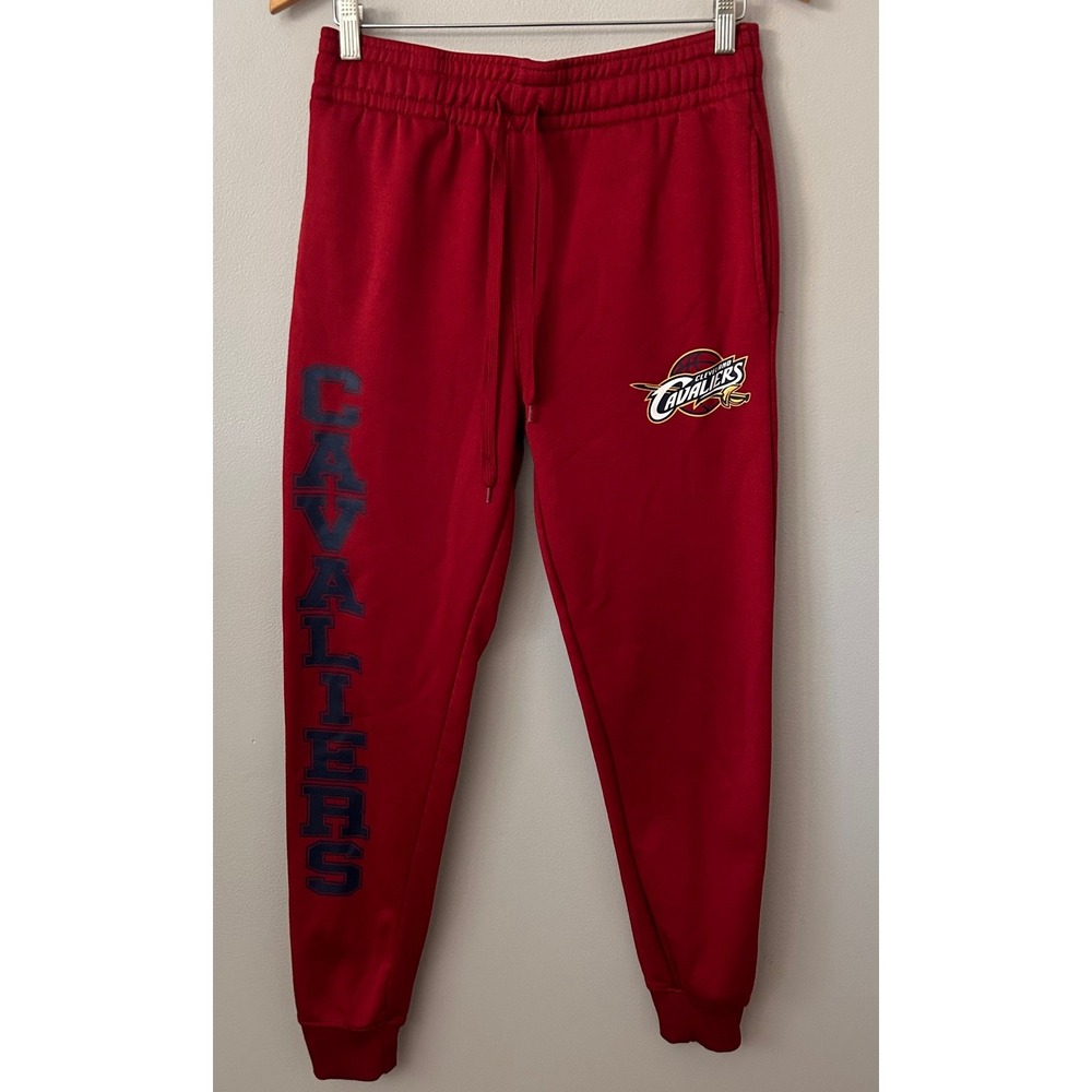 Cleveland Cavaliers Sweatpants Mens S Red Jogger Elastic Waist Drawstring NBA